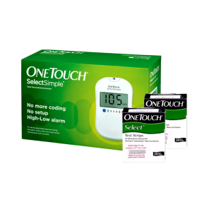 Onetouch combo pack of select simple glucometer with 20 free test strips